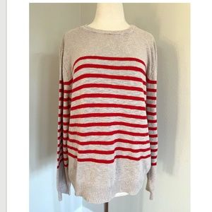 Splendid Cotton/Linen Striped Sweater • M